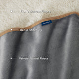 Reversible Sherpa and Microfiber Fleece Dog Blanket