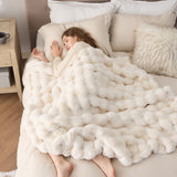 Bubble Faux Fur Blanket