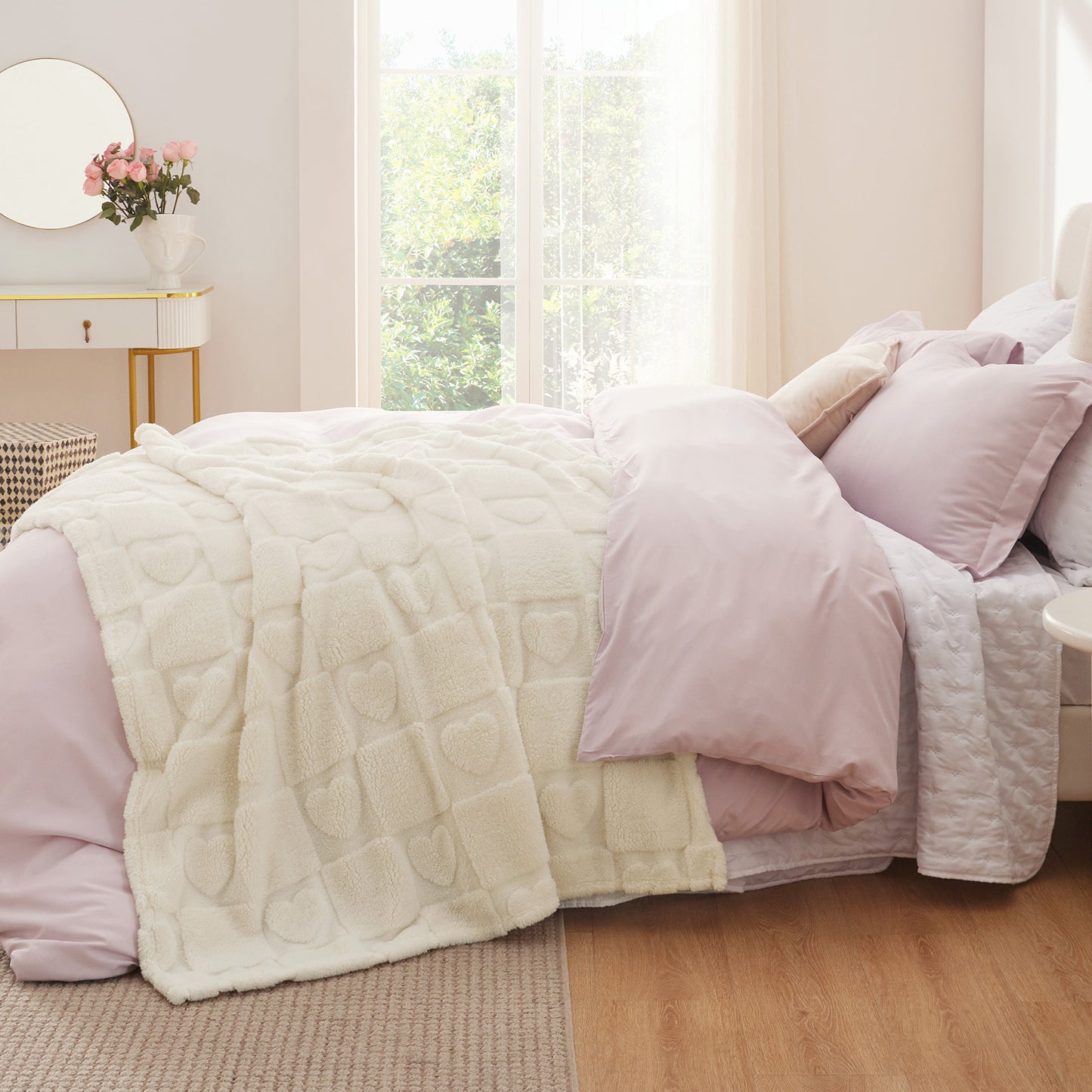 Arch Shaggy Sherpa Fleece Blanket