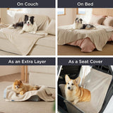 Reversible Sherpa and Microfiber Fleece Dog Blanket