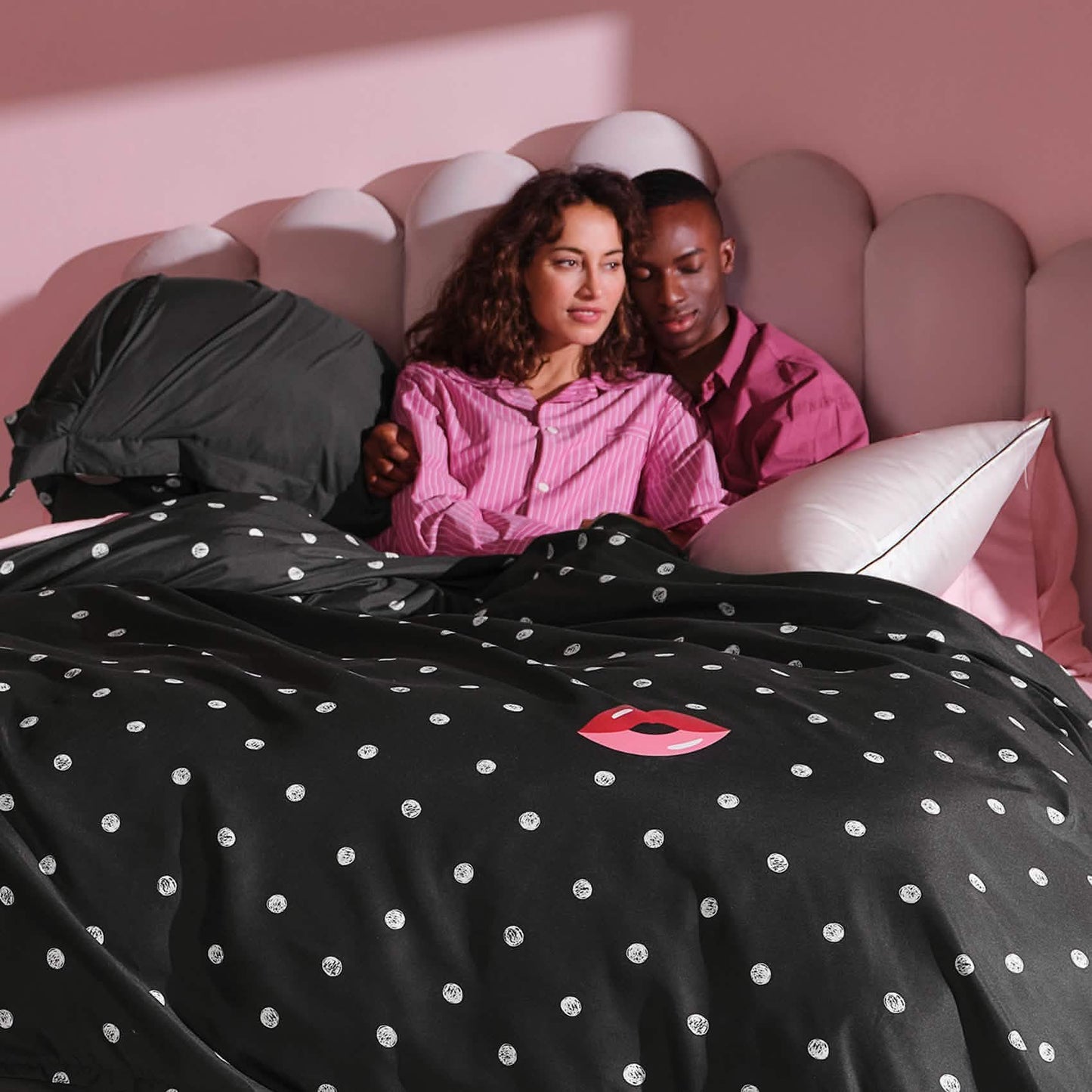 GentleSoft™ Marilyn Monroe™ Duvet Cover Set Dotted Black