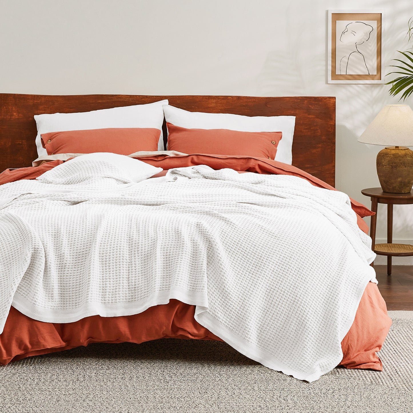 GentleSoft™ Cotton Waffle Weave Blanket