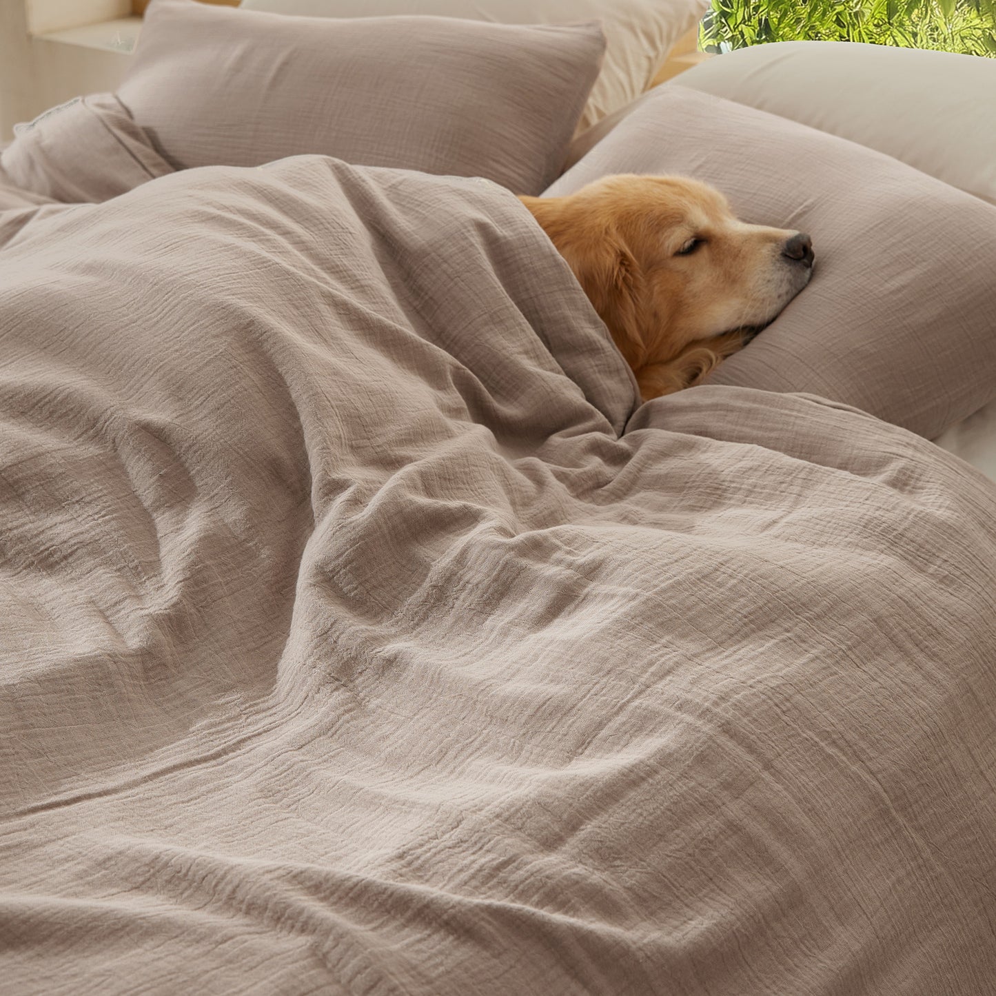 Rayon From Bamboo Cotton Muslin Duvet Cover Set