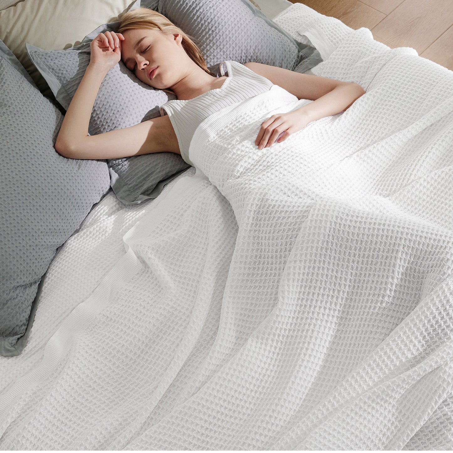 GentleSoft™ Cotton Waffle Weave Blanket