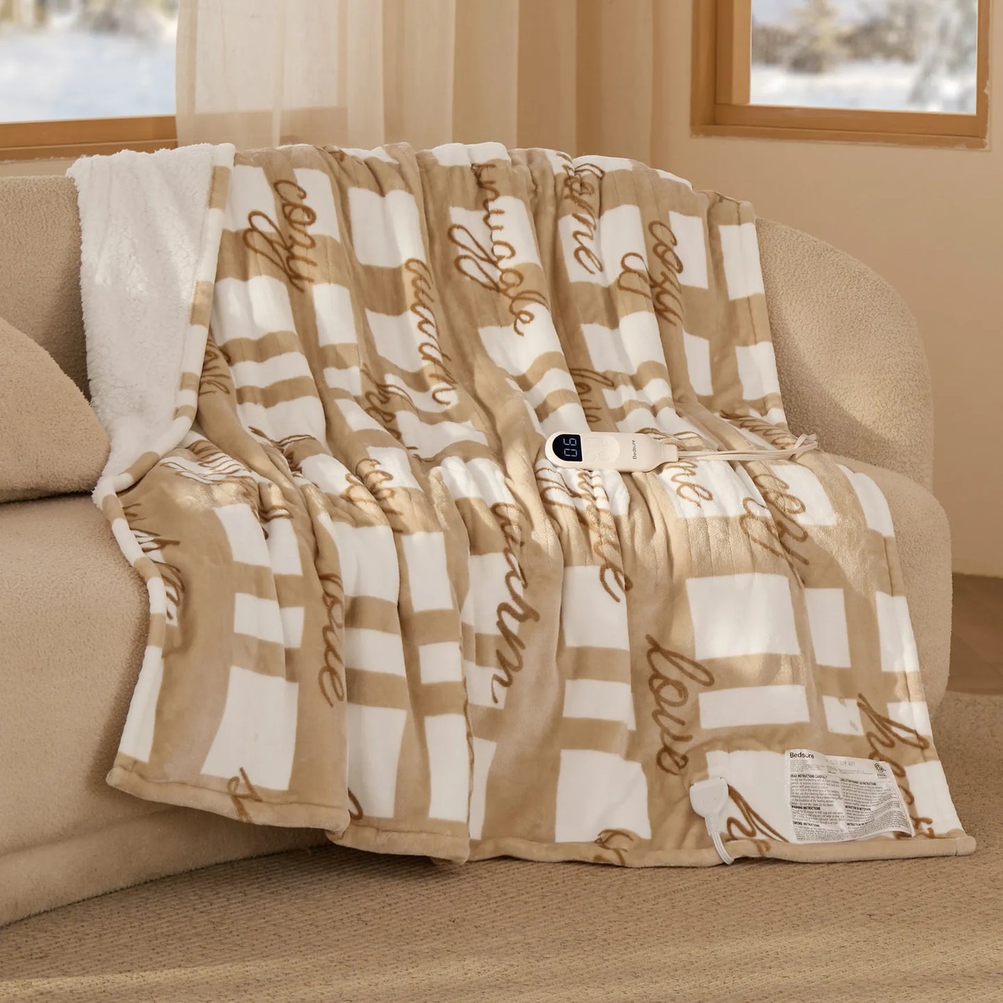 GentleSoft® Plaid Flannel Heated Blanket