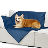 Reversible Sherpa and Microfiber Fleece Dog Blanket