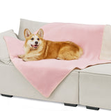 Reversible Sherpa and Microfiber Fleece Dog Blanket