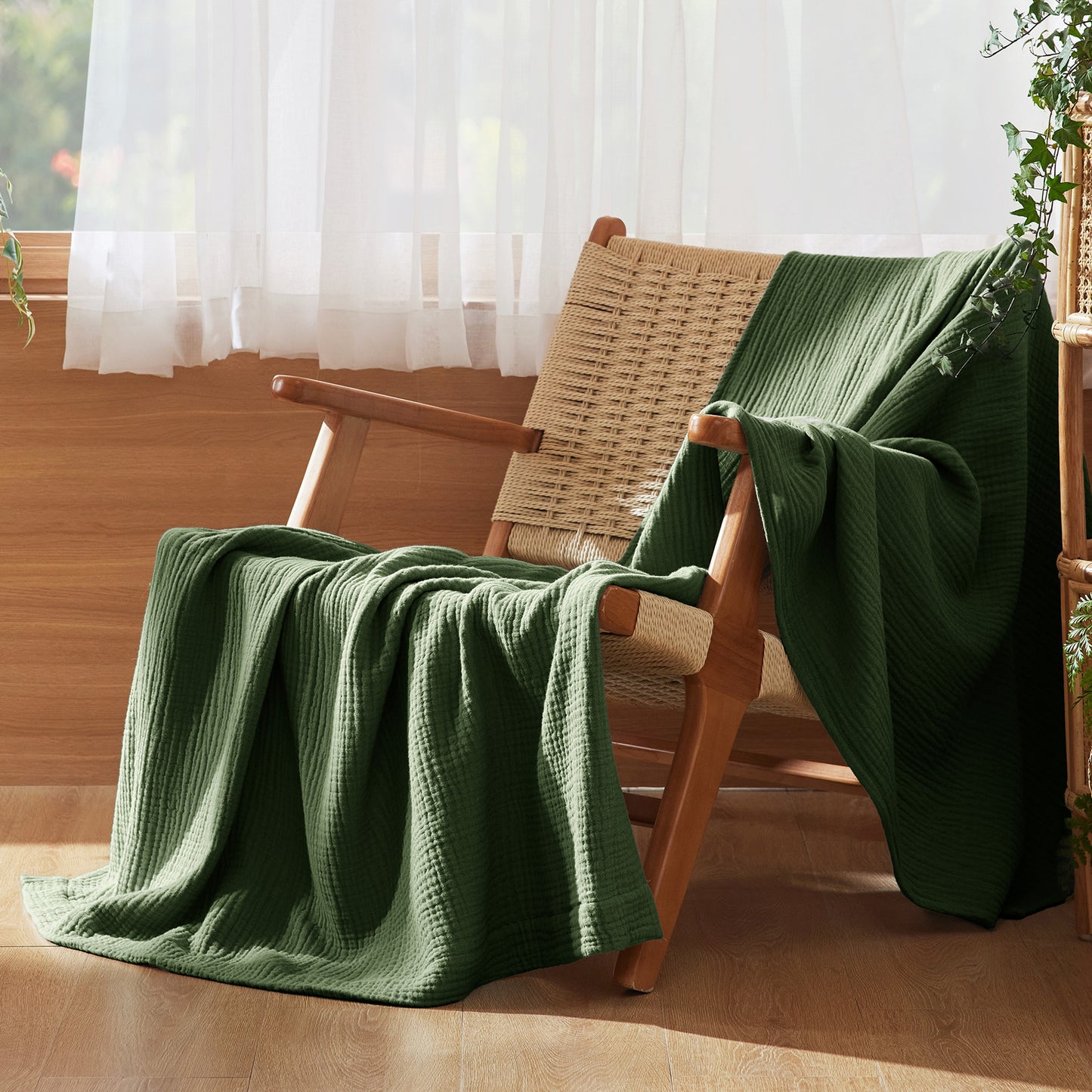 GentleSoft® 100% Cotton Gauze Spring Throw Blanket