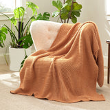 Air Yarn Knit Throw Blanket