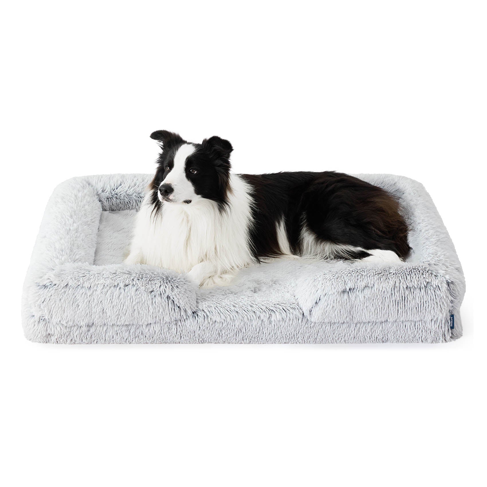 Orthopedic Long Faux Fur Flannel Dog Sofa