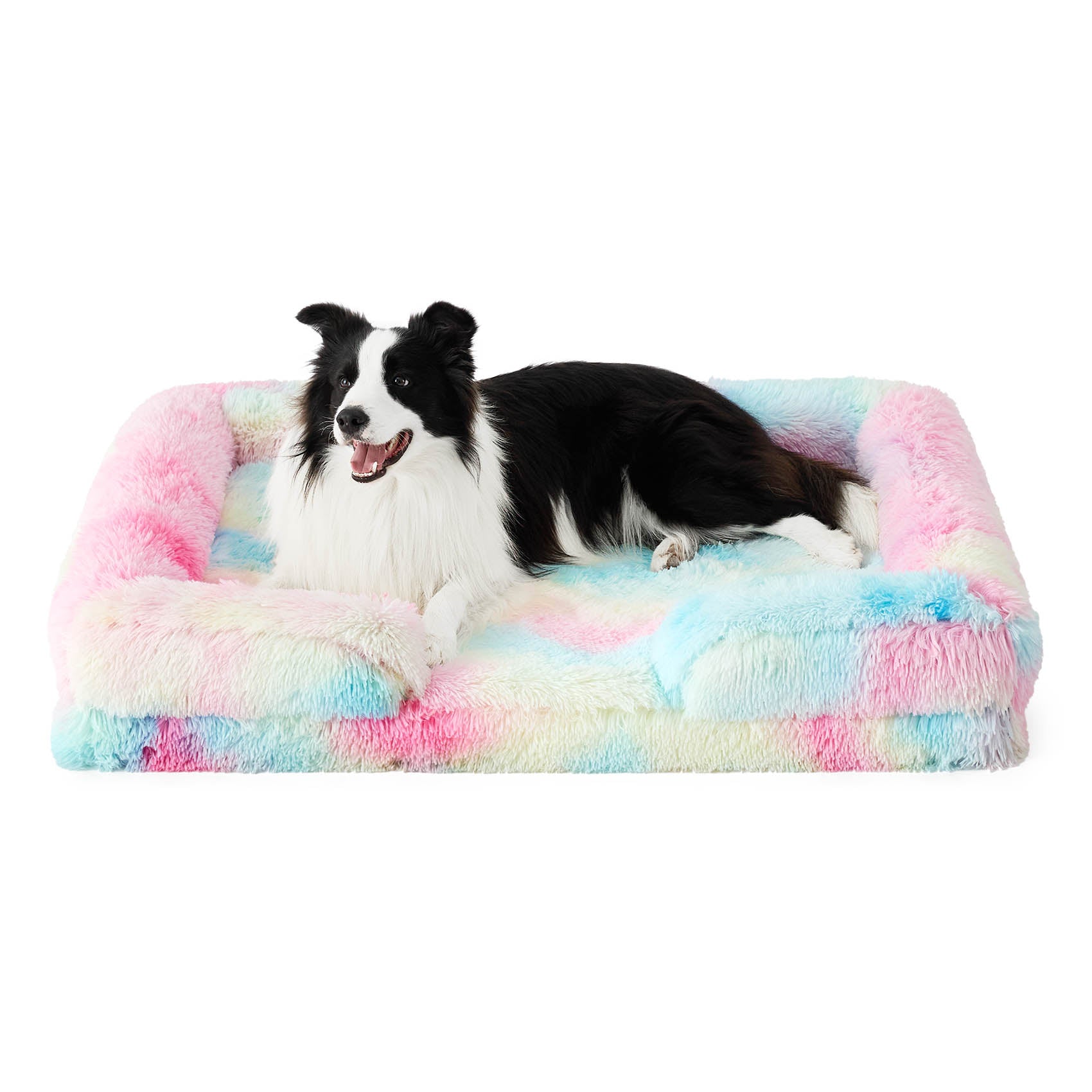 Orthopedic Long Faux Fur Flannel Dog Sofa