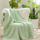 Air Yarn Knit Throw Blanket