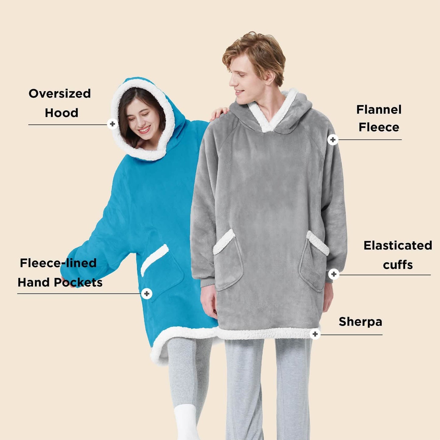 Sherpa Fleece Wearable Blanket