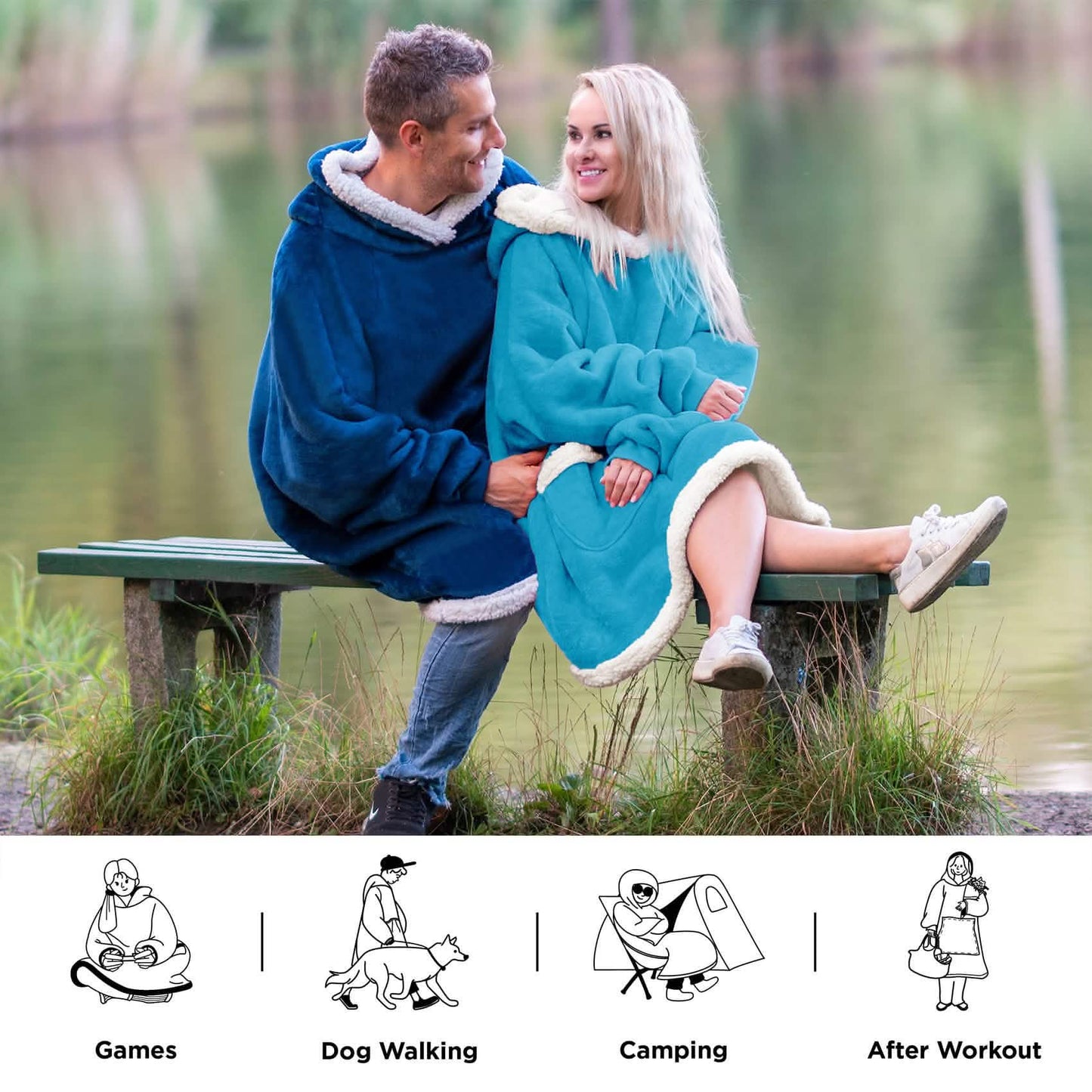 Sherpa Fleece Wearable Blanket