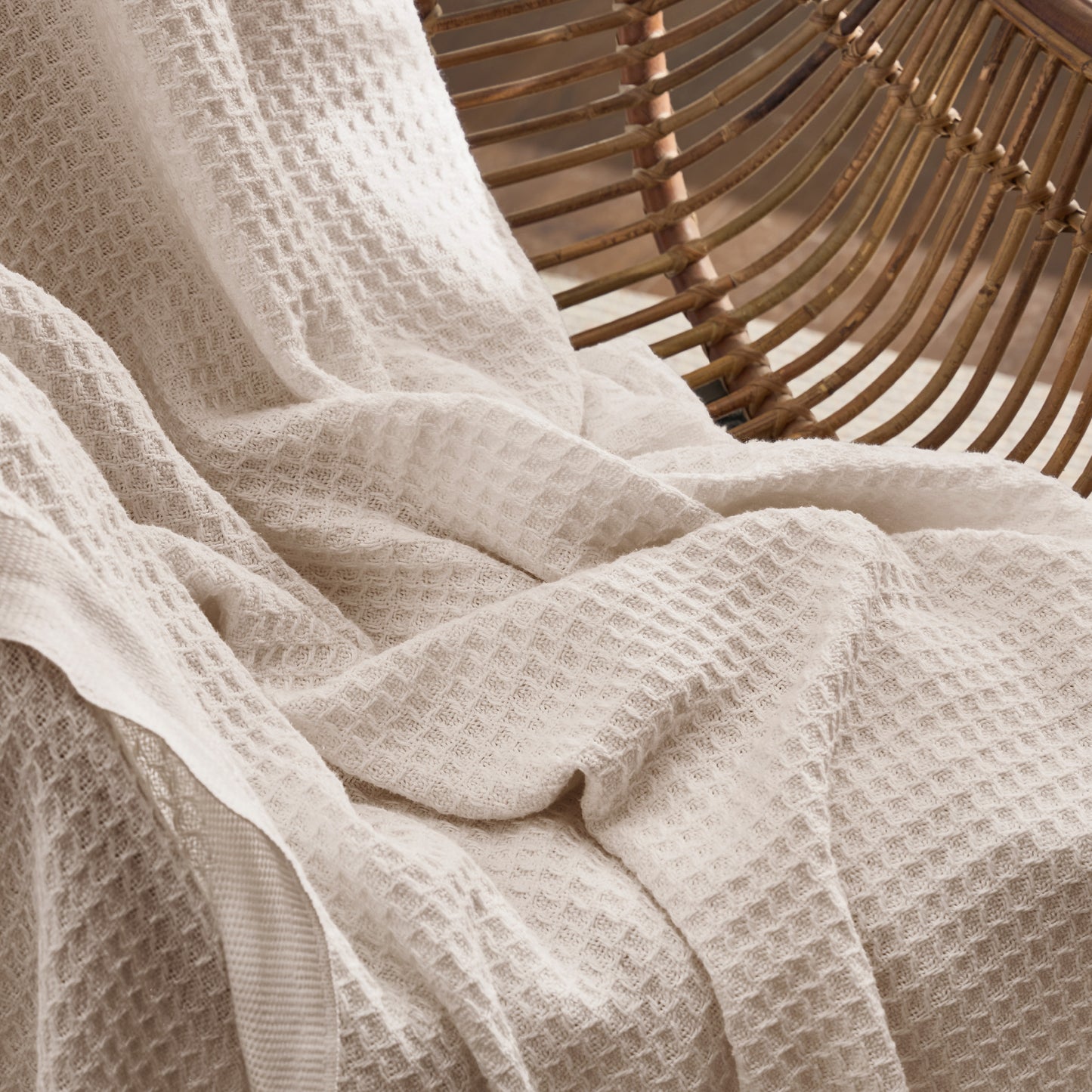 Cotton Waffle Weave Blanket