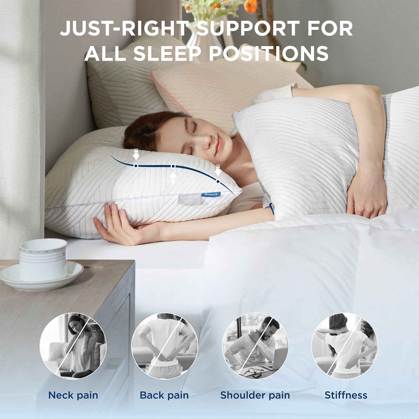 GentleSoft™ Adjustable Shredded Memory Foam Pillow 1PK