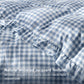 Ruffled Cotton-Like Gingham Duvet Cover Set