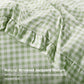 Ruffled Cotton-Like Gingham Duvet Cover Set