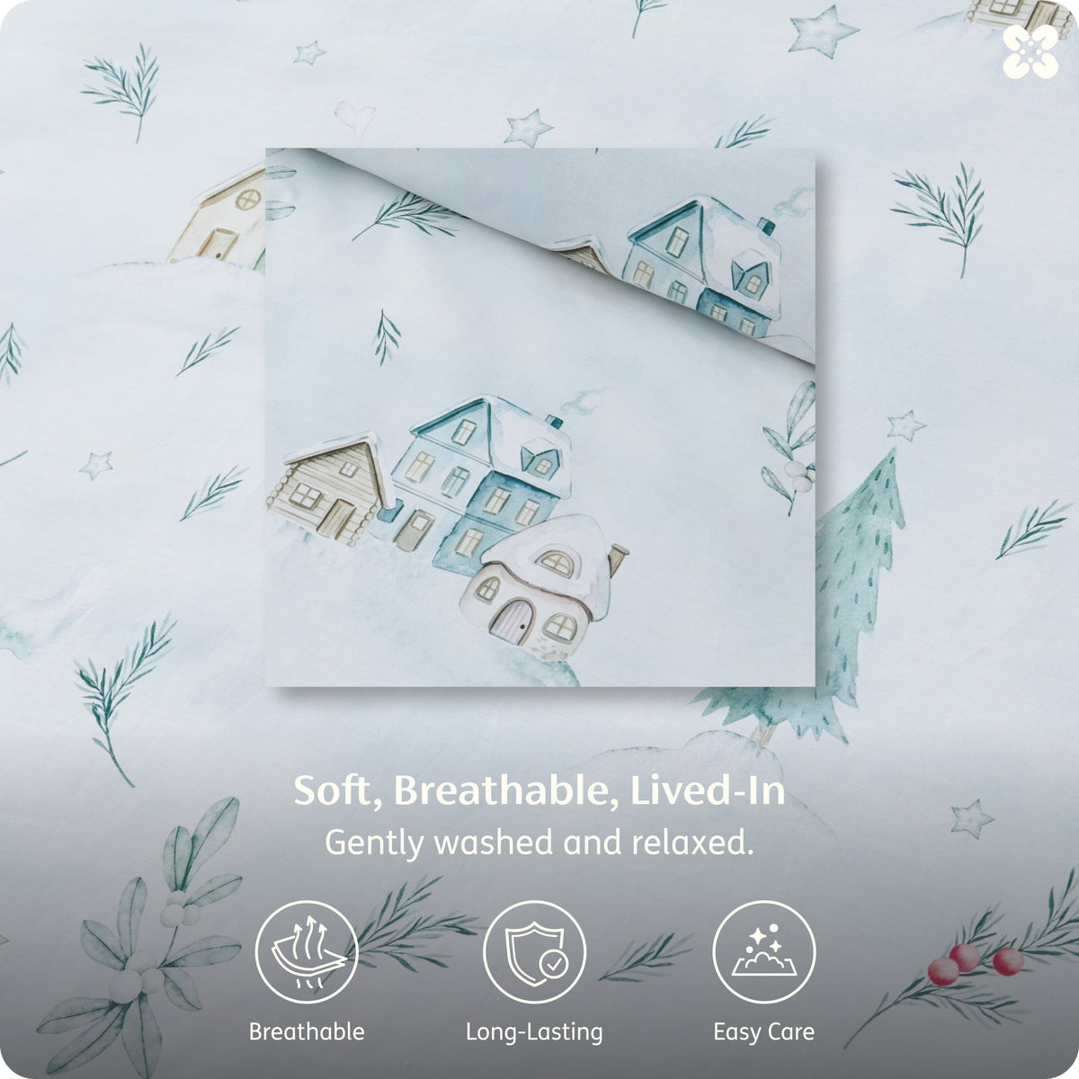 100% Cotton Patterned Duvet Cover Set