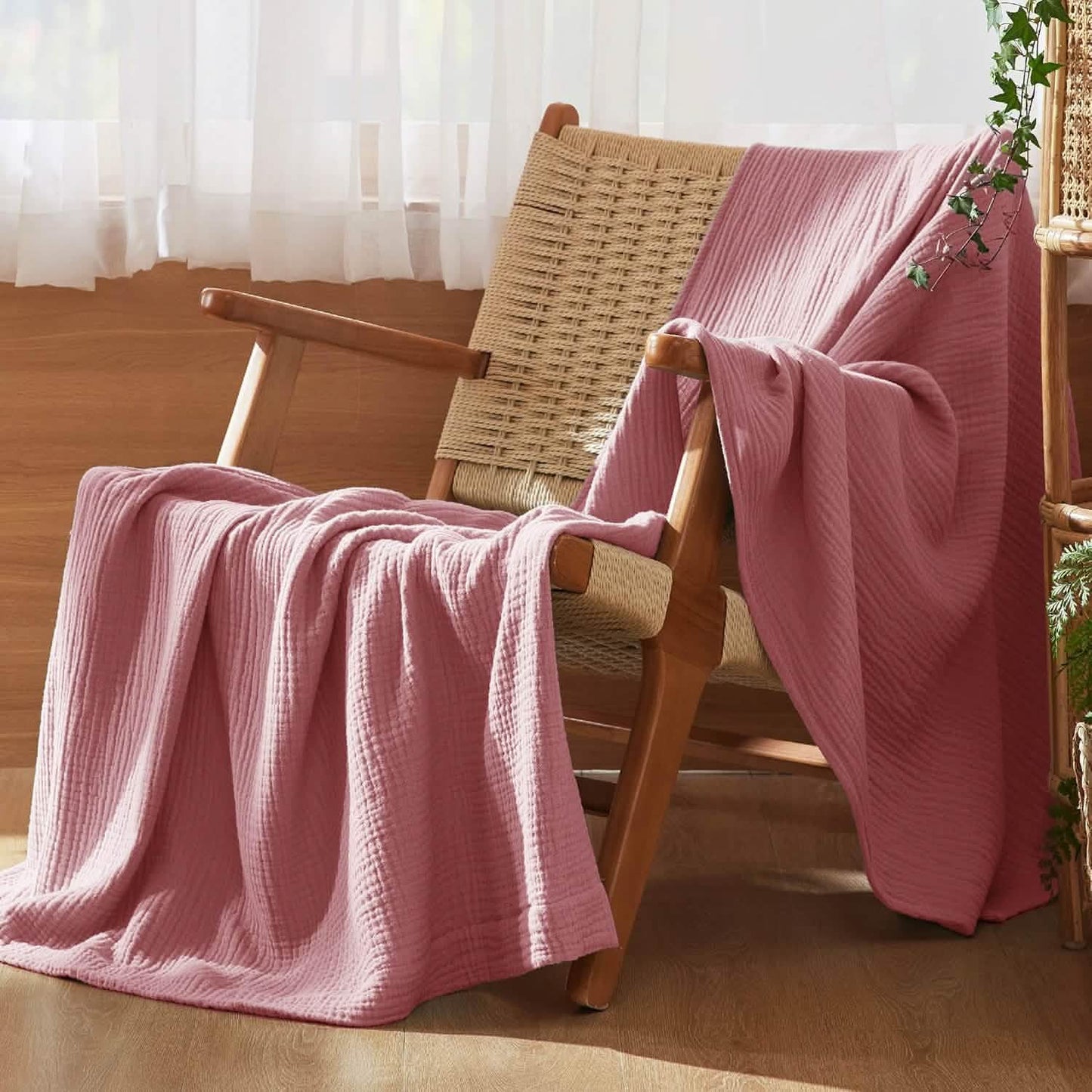 100% Cotton Gauze Spring Throw Blanket