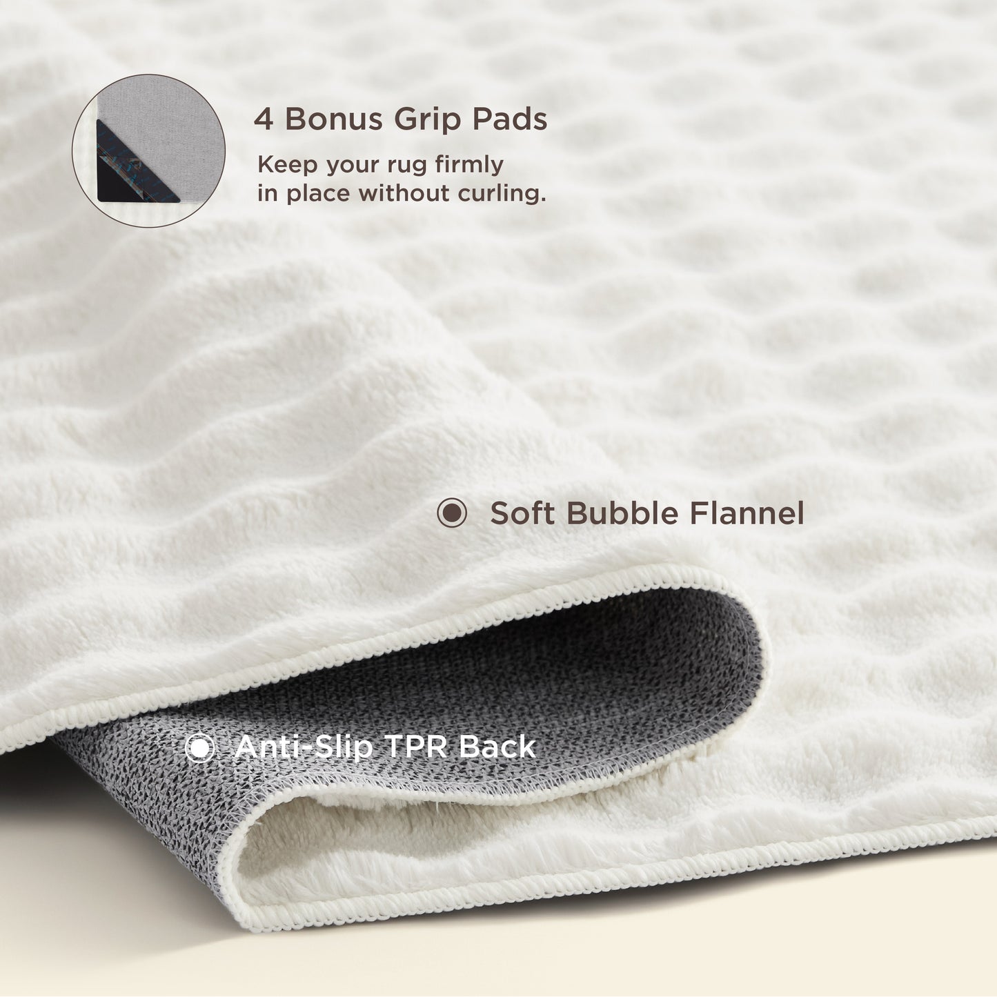 Bubble Flannel Area Rug