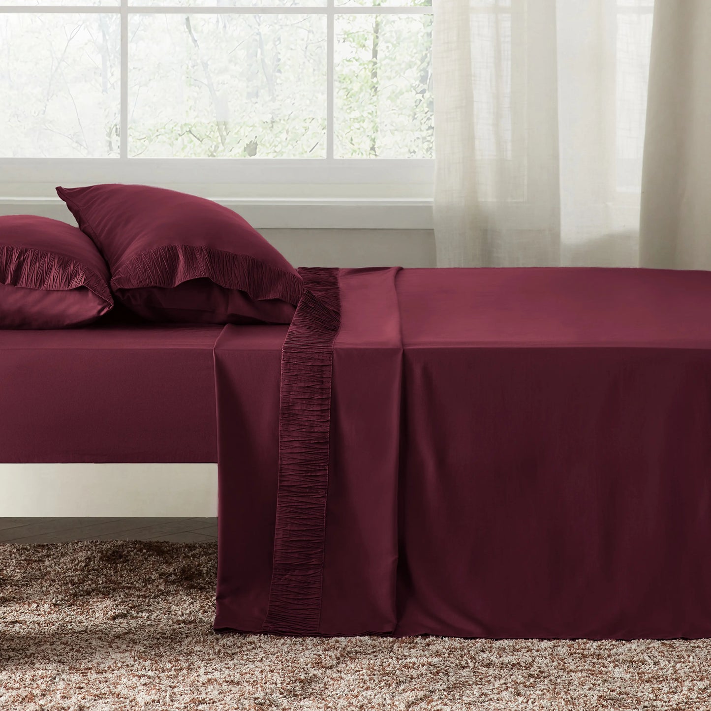 Ruched Sheet Set