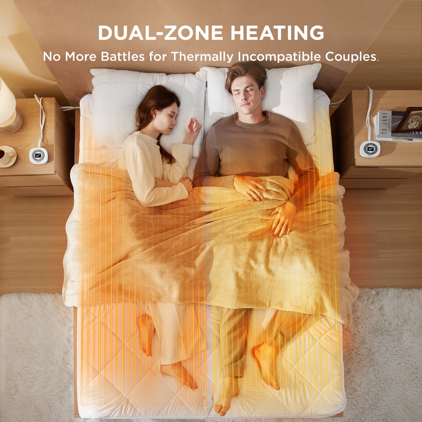 Coral Fleece Heated Mattress Pad