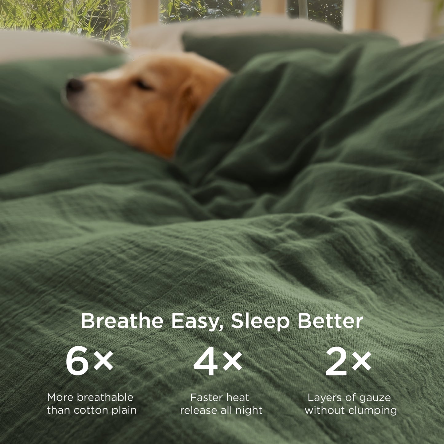 Rayon From Bamboo Cotton Muslin Duvet Cover Set