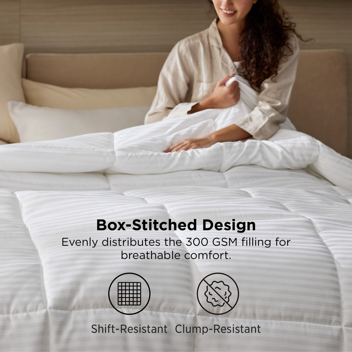All-Season Striped Comforter