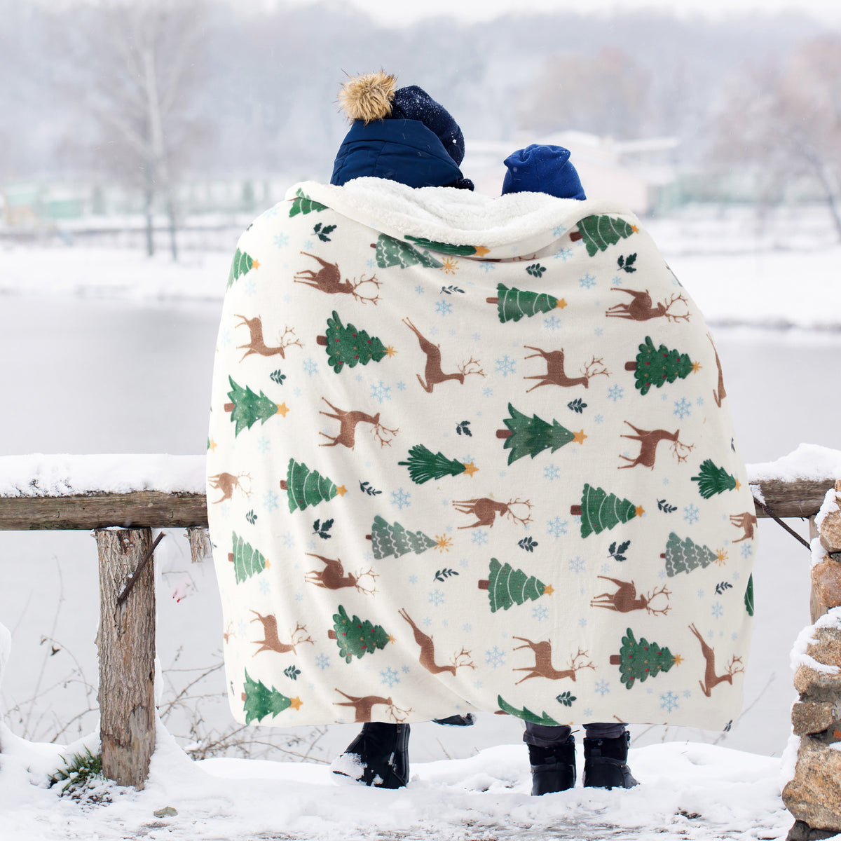 Christmas Fuzzy Sherpa Blanket