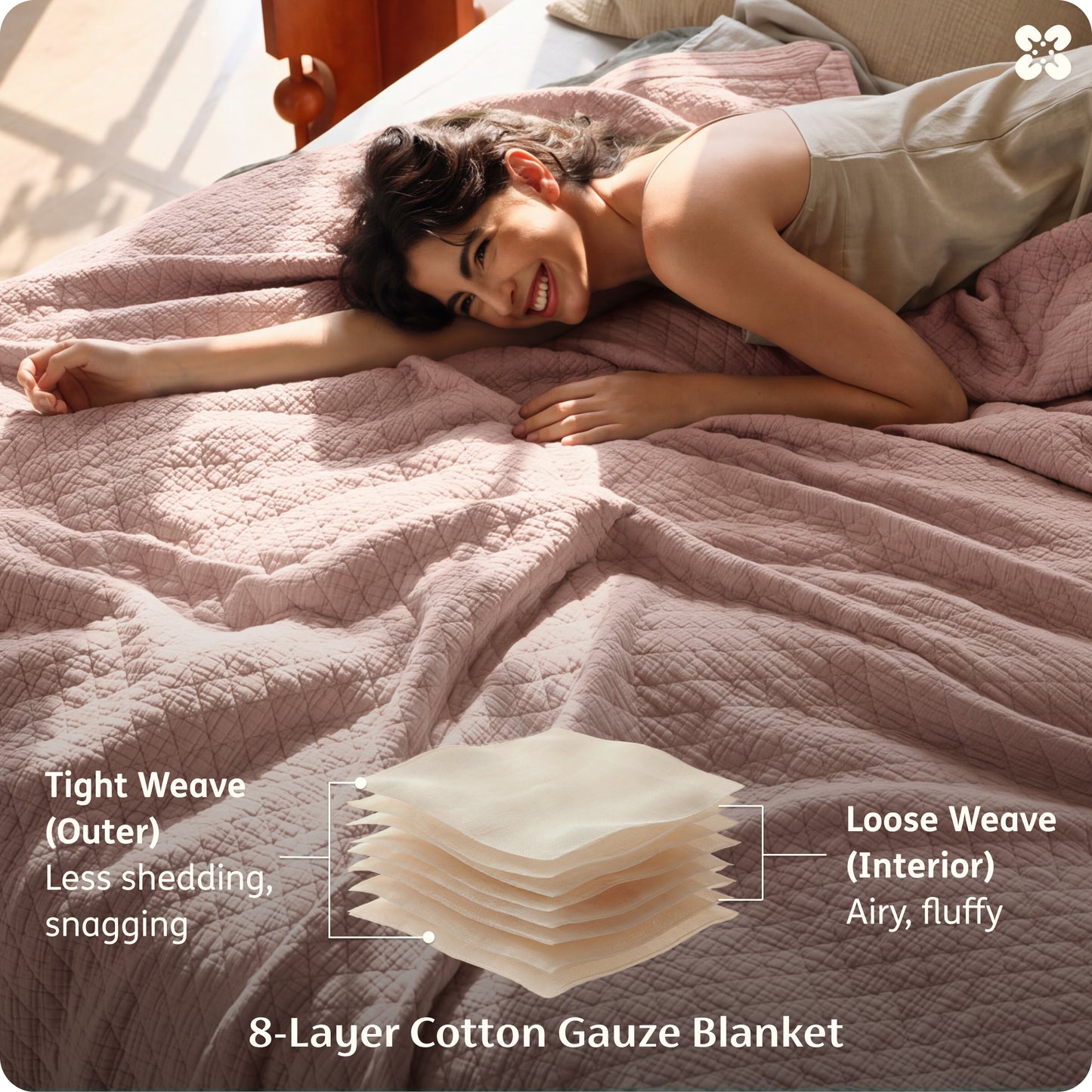 8-Layer Cotton Muslin Blanket