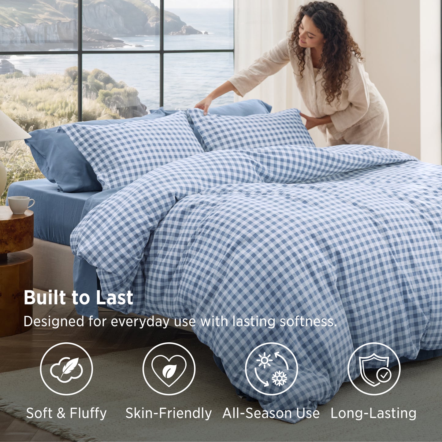 Gingham Comforter Set