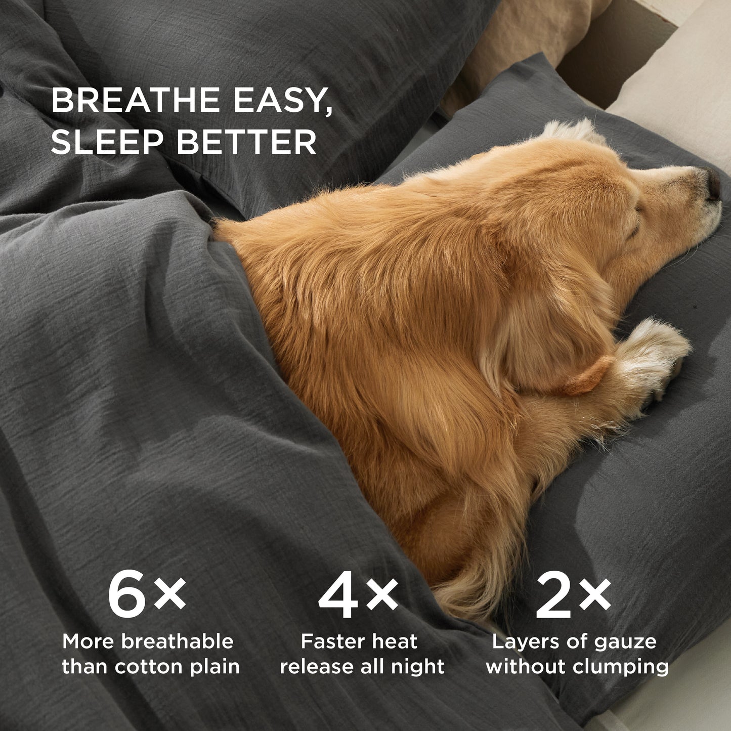 Rayon From Bamboo Cotton Muslin Duvet Cover Set