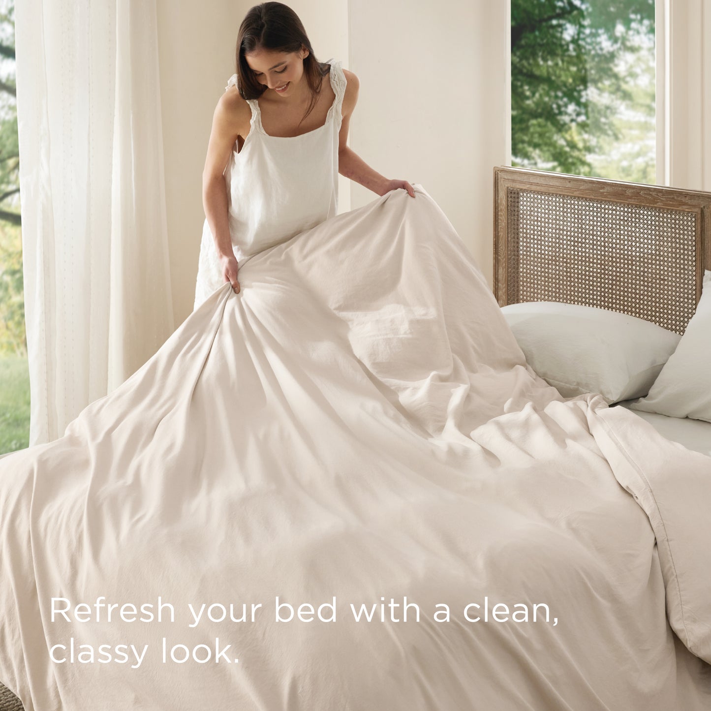 Prewashed Cotton-Like Microfiber Duvet Cover