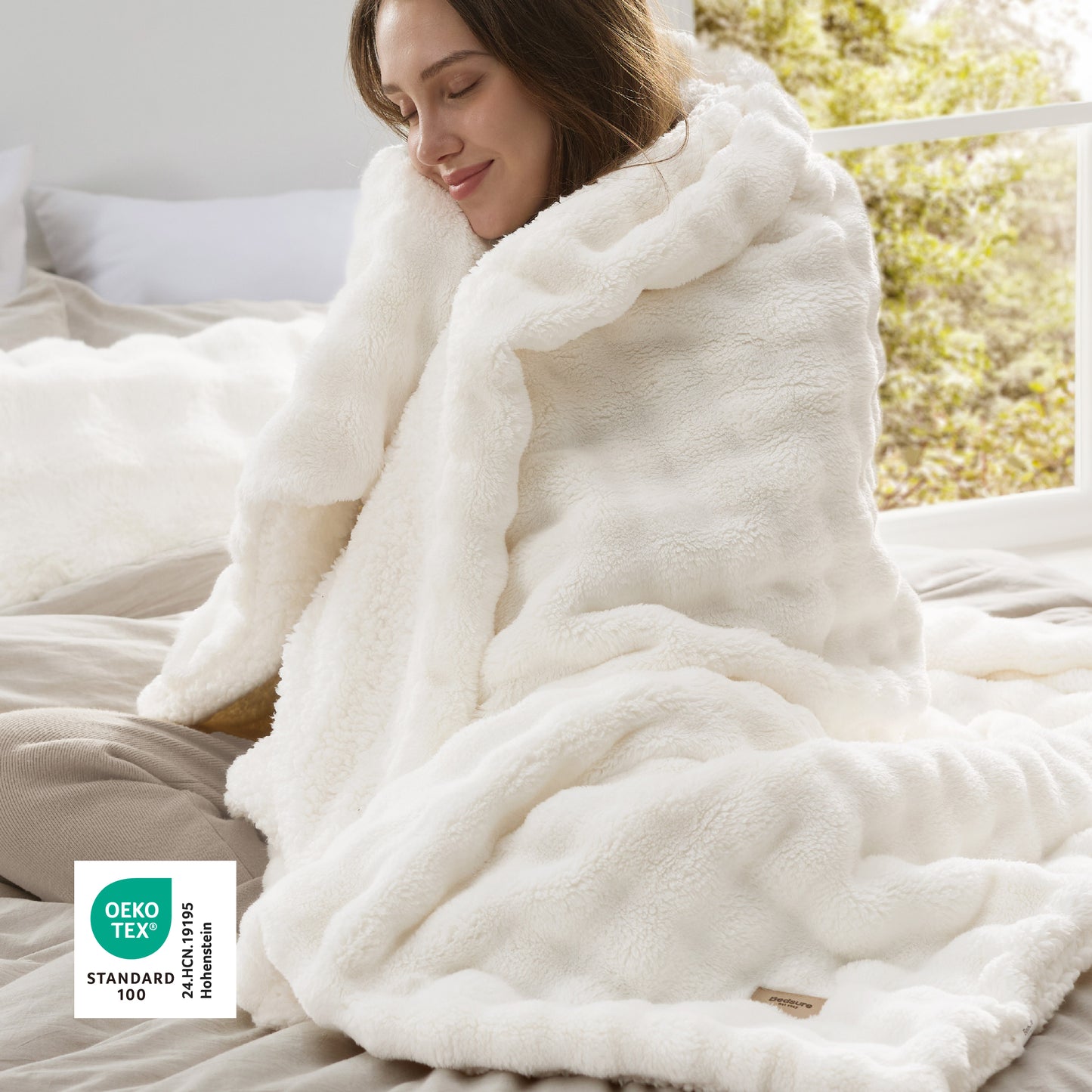 GentleSoft® Bubble Sherpa Fleece Blanket