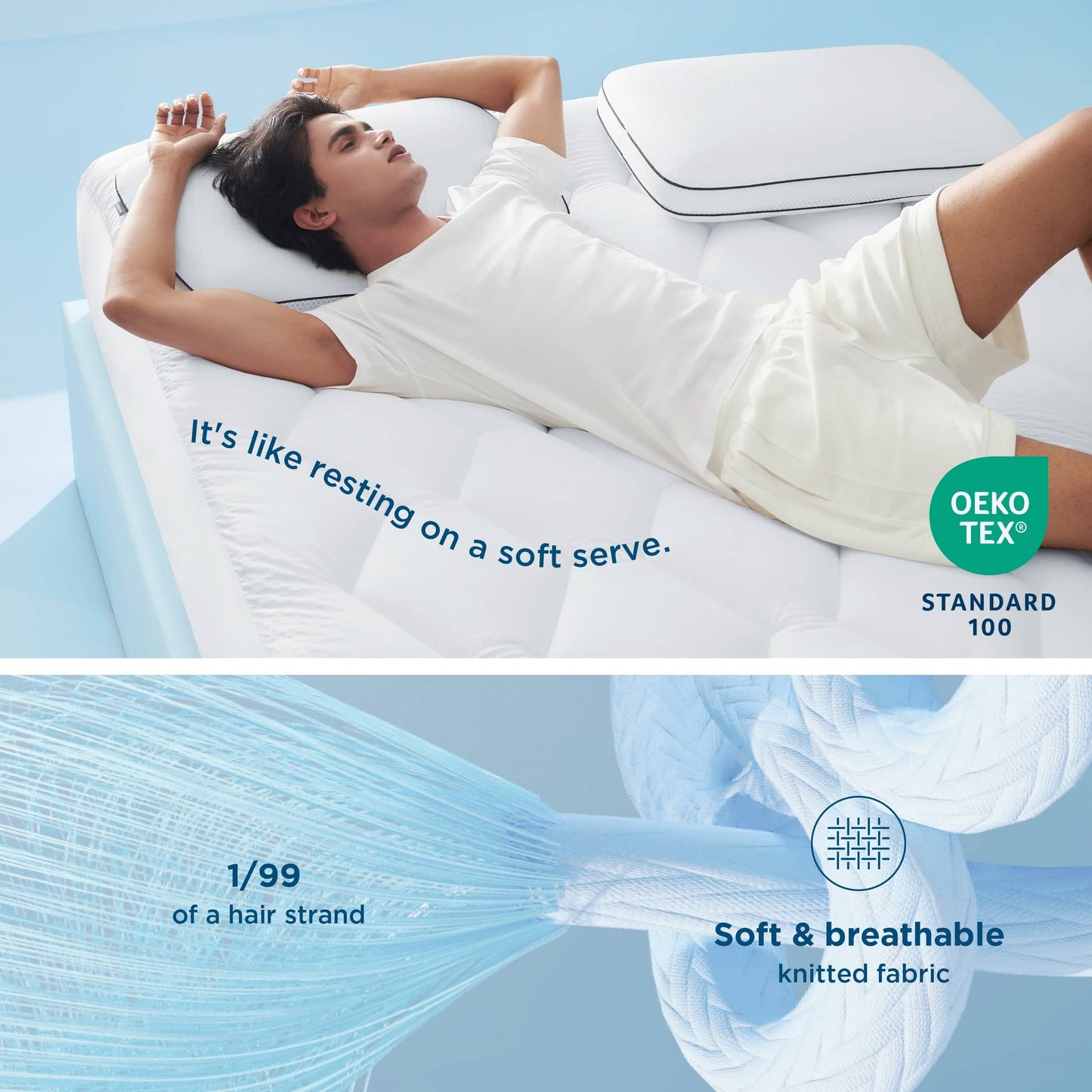 Temp-regulating Hexagon Patterned Mattress Pad