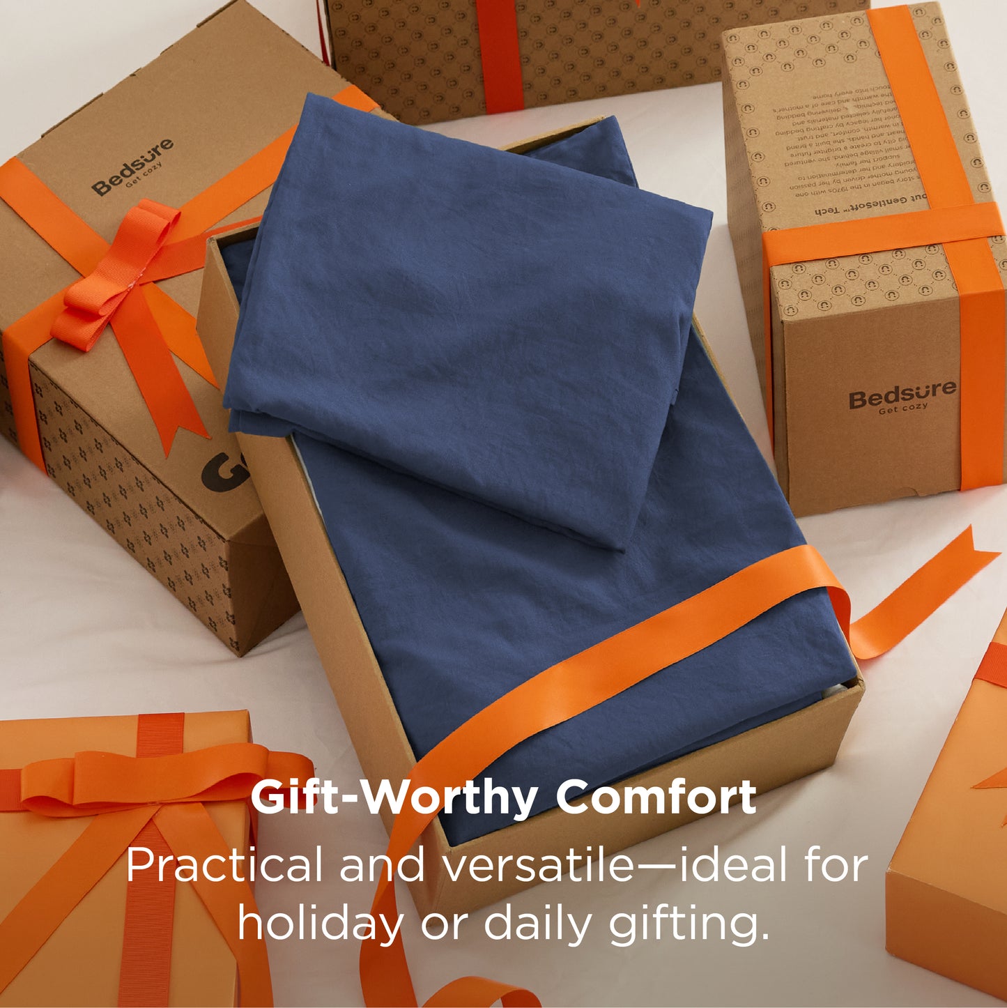 Prewashed Plain Comforter Set