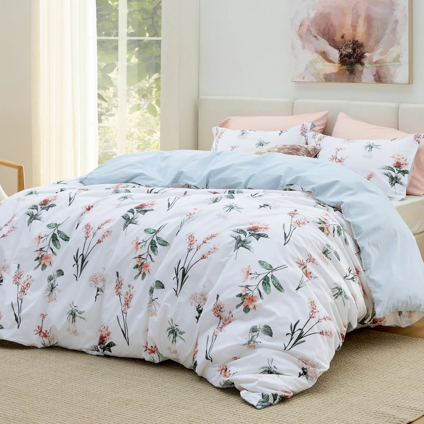 PureWoven™ 100% Cotton Patterned Duvet Cover Set