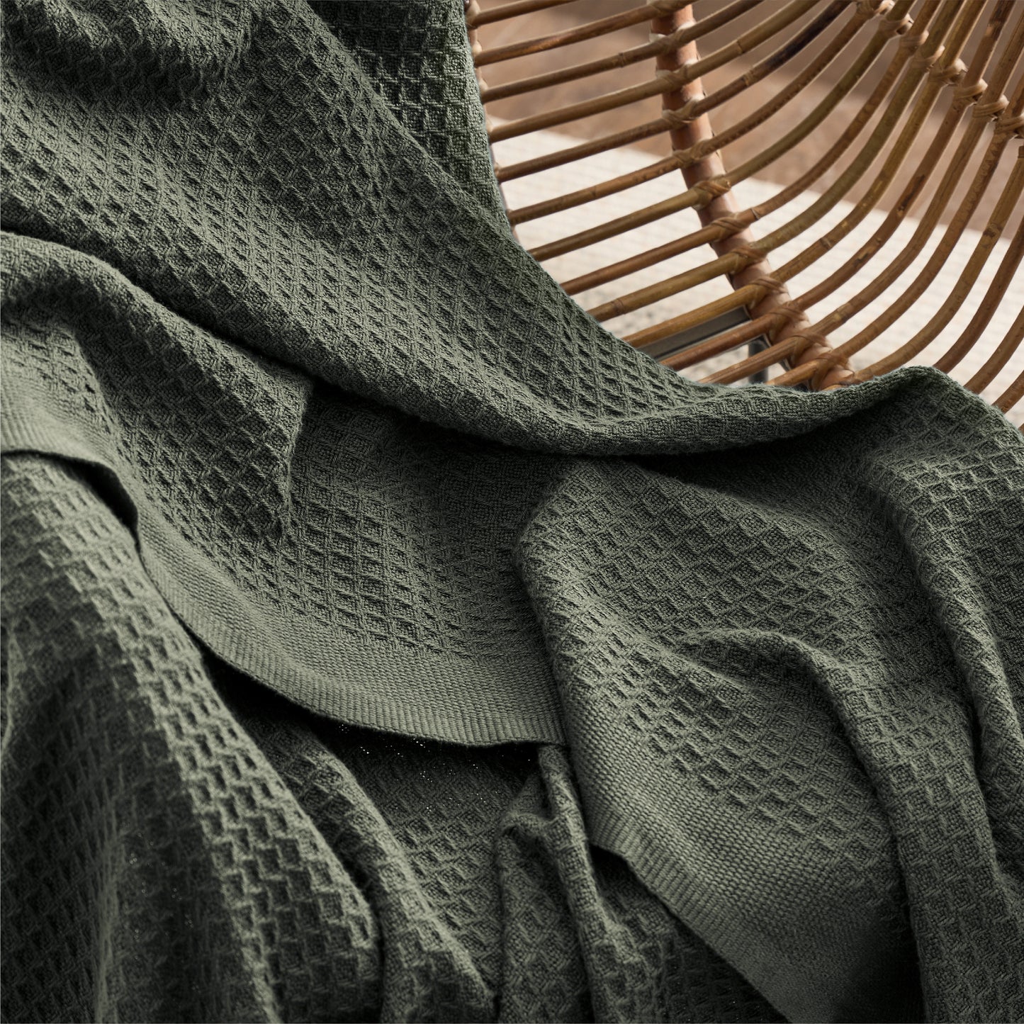 Cotton Waffle Weave Blanket