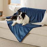 Reversible Sherpa and Microfiber Fleece Dog Blanket