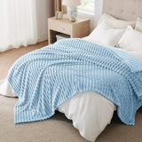 Striped Flannel Fleece Blanket