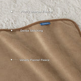 Reversible Sherpa and Microfiber Fleece Dog Blanket