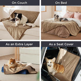 Reversible Sherpa and Microfiber Fleece Dog Blanket