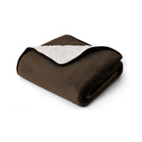 Reversible Sherpa and Microfiber Fleece Dog Blanket