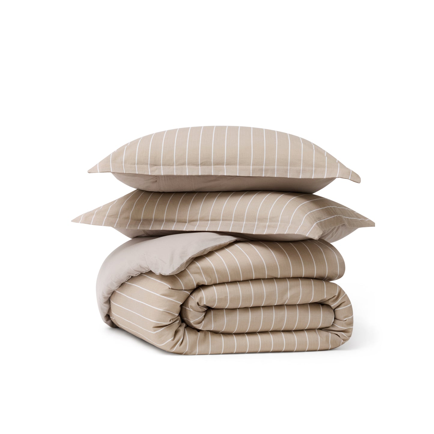 GentleSoft® Striped Washed Cotton Duvet Cover Set