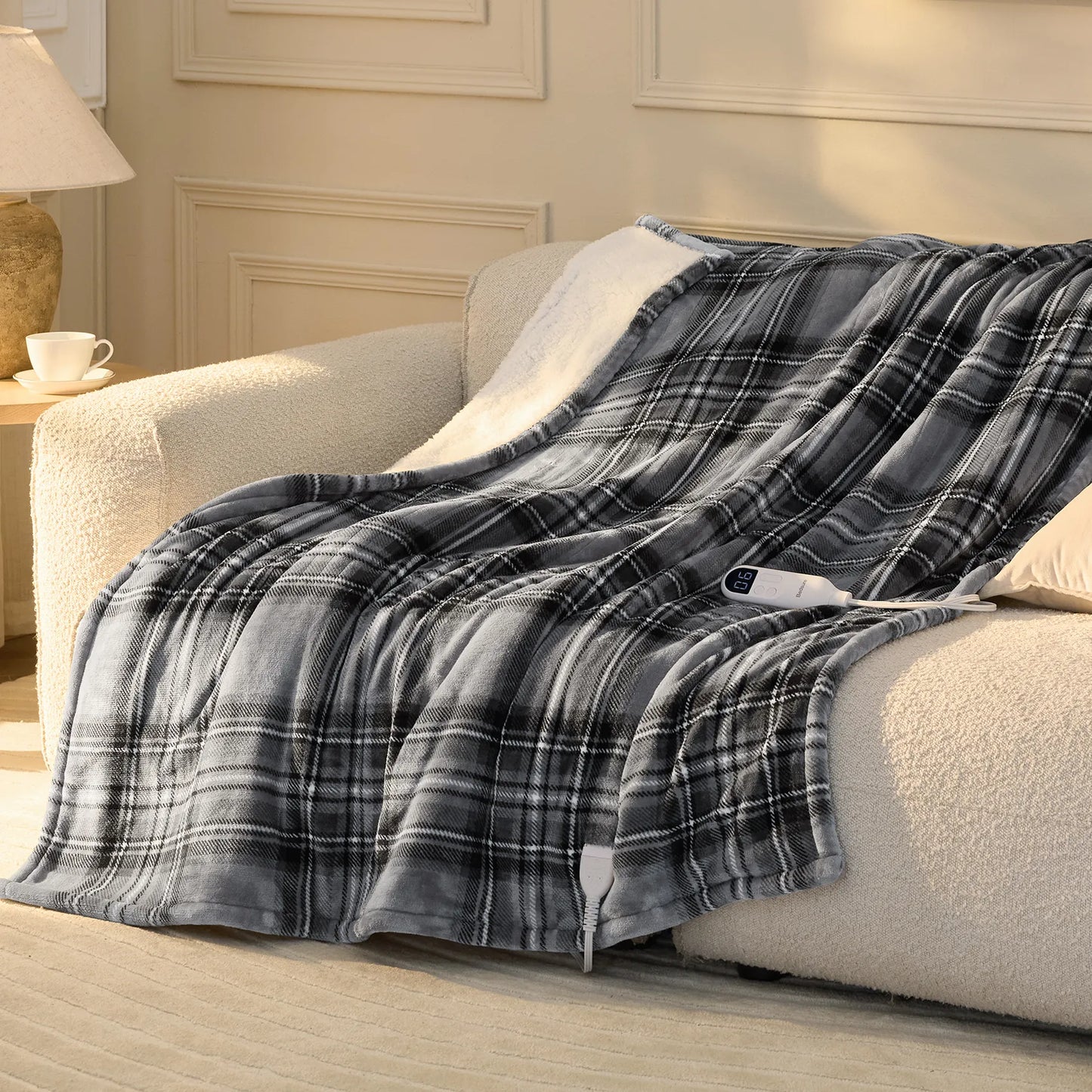 GentleSoft® Plaid Flannel Heated Blanket