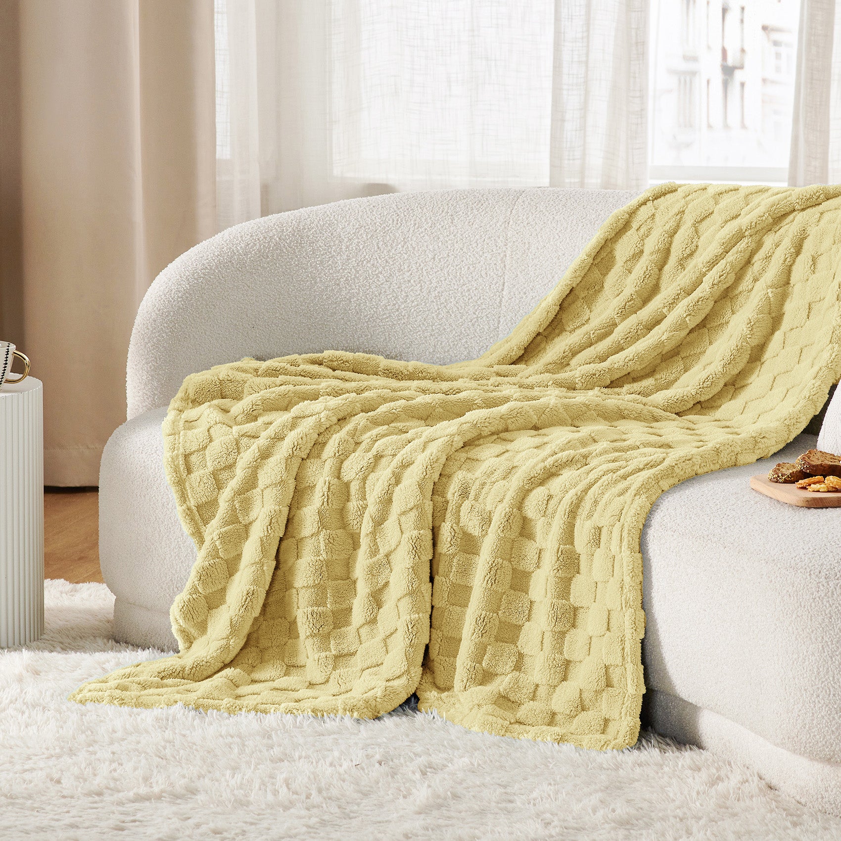 Jacquard Sherpa Blanket | Soft & Cozy Bedding – Bedsure