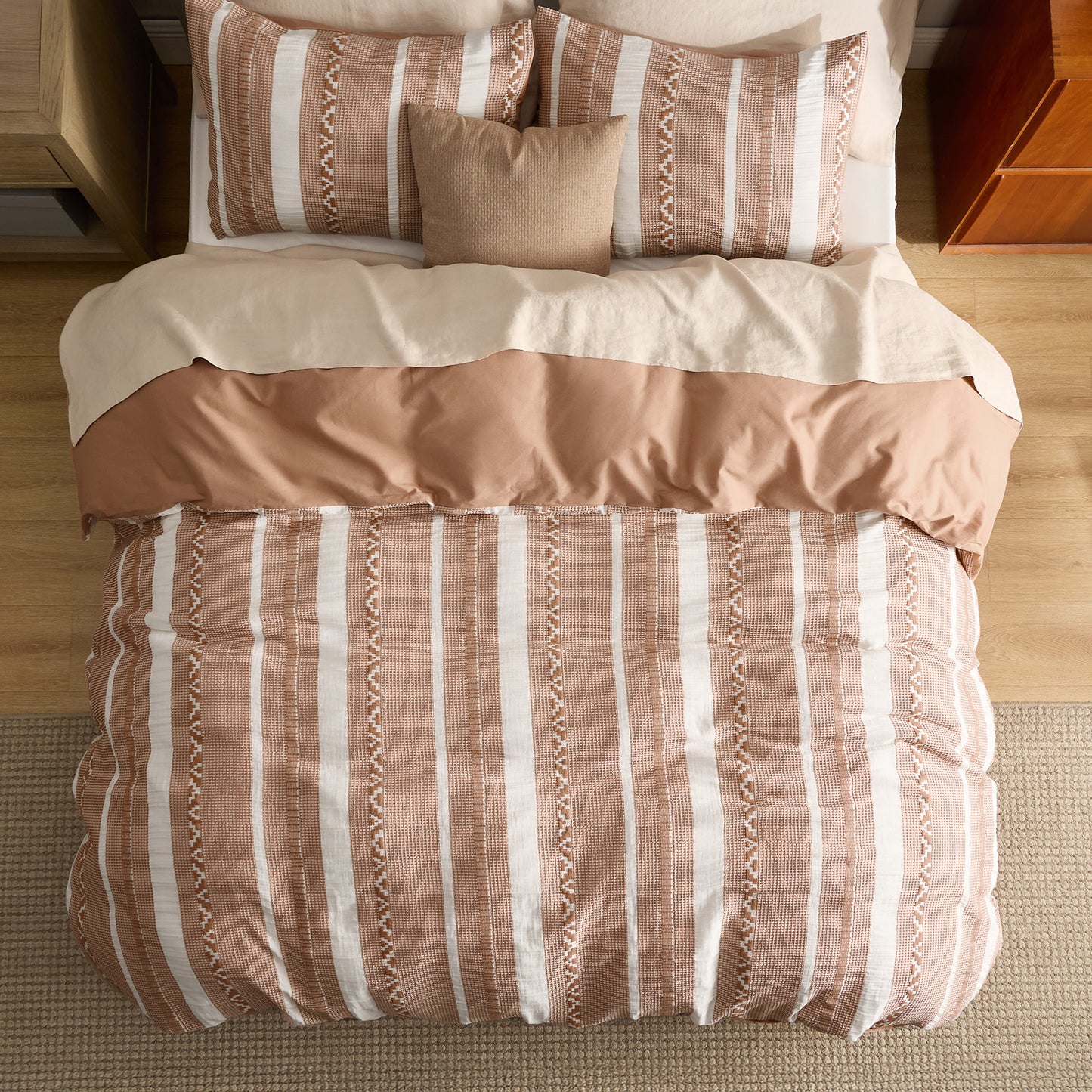 GentleSoft® Cotton Boho Waffle Weave Duvet Cover Set