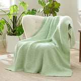 Air Yarn Knit Throw Blanket