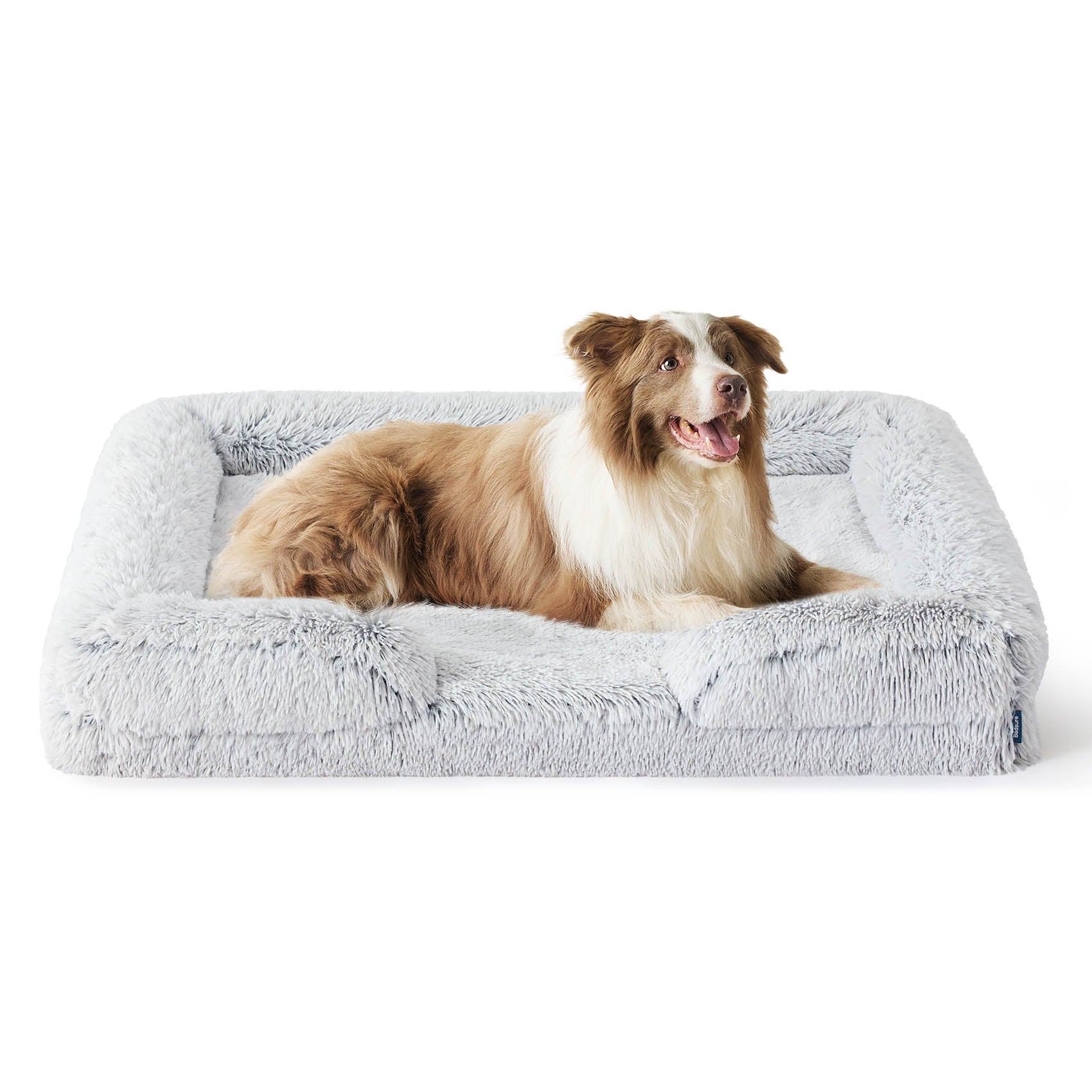 Orthopedic Long Faux Fur Flannel Dog Sofa